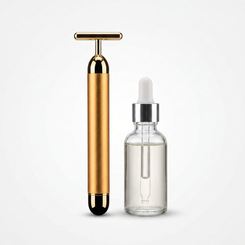 Kit Masajeador Facial + Serum con Ácido Hialurónico - 2 piezas